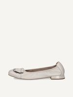 caprice ballerina white made of leather with trapeze heel size 41