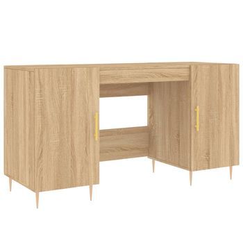 Escritorio | Mesa De Trabajo Madera De Ingeniería Roble Sonoma 140x50x75 Cm
