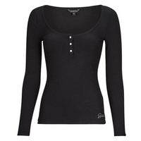 guess camiseta manga larga ls karlee jewel btn henley para mujer
