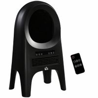homcom calefaccion electrica 3 modos 10-49 c con control remoto llamas led independiente negro 337 x 255 x 604cm
