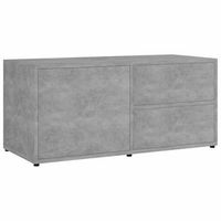 mueble para tv madera contrachapada gris hormigon 80x34x36 cm vidaxl