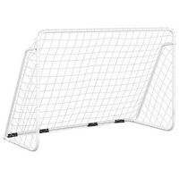 porteria de futbol con red acero blanco 180x90x120 cm vidaxl