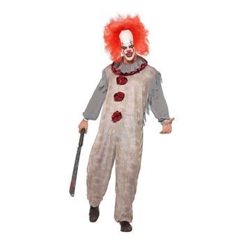 Disfraz De Payaso Aterrador Gris Para Hombre