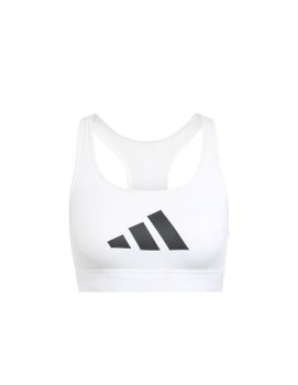 Sujetador Deportivo de Fitness adidas Powerreact Big Logo Graphic Mujer Blanco