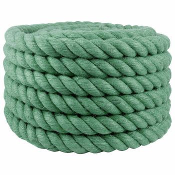 Cuerda De Yute 50 Mm Verde 100% Yute Tossa Vidaxl