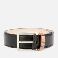 ps paul smith mens stripe keeper belt - black - w30