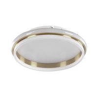 lampara de techo led de metal dorado blanco 42 cm pantalla anillo taping