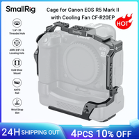 jaula smallrig para canon eos r5 mark ii con ventilador de refrigeracion cf-r20ep con placa de liberacion rapida arca-swiss para estabilizadores dji -5092