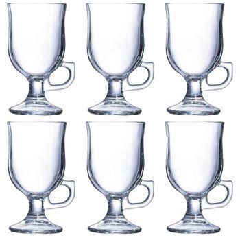 Set 6 copas de café vidrio templado 24 cl