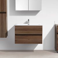 mueble lavabo  lavabo 80cm montado siena nogal