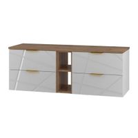 mueble bajo lavabo 140cm paneles de melamina y mdf blanco