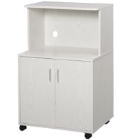 aparador auxiliar para microondas 604x403x97 cm blanco