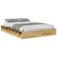 cama matrimonial  cama para adultos  estructura de cama sin colchon 120x190 cm madera maciza roble