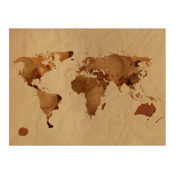 Papel Pintado 3d - Mapa Del Té Del Mundo (350x270 Cm)
