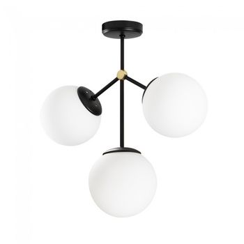 Plafón de techo mulen negro (3 luces)