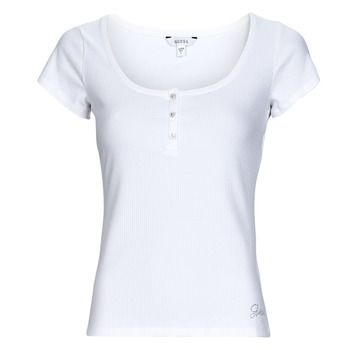 Guess Camiseta ES SS KARLEE JEWEL BTN HENLEY para mujer