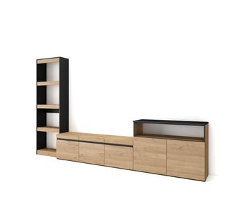 Muebles de salón para tv, conjunto de muebles comedor, 310x35x186cm, para tv hasta 65
