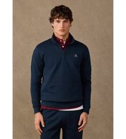 hackett london para hombre hm5800195 sudadera algodon con cremallera y logo marino l casual