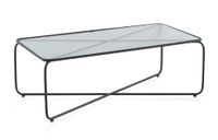 mesa centro metal con cristal