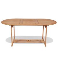 mesa de jardin  mesa de exterior de madera de teca maciza 180x90x75 cm