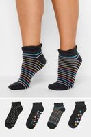 juego 4 pares calcetines tobilleros con disenos surtidos