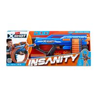 x-shot lanzador insanity mad mega barrel  72 dardos 8 anos