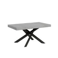 mesa extensible 90x160420 cm volantis cemento estructura antracita
