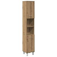 mueble de bano  armario de bano madera de ingenieria roble artisan 30x30x179 cm