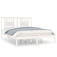 estructura de cama de madera maciza de pino blanco 140x200 cm vidaxl
