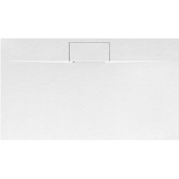 Plato De Ducha Rea Bazalt Long White 80x120