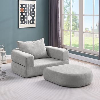 Sofá Cama Futón Convertible De 2 Plazas Moderno Con Respaldo Regulable, Para Pequeños Espacios: Salón, Apartamento O Despacho