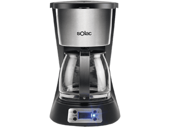 REACONDICIONADO Seminuevo Muy bueno Cafetera de goteo - Solac CF4031, Potencia 1000 W, 12 Tazas, Filtro extraíble, Negro