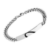 grabado pulsera acero inoxidable medio corazon negro