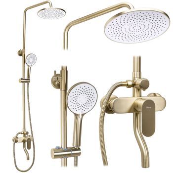 Conjunto De Ducha Rea Drop Brush Gold
