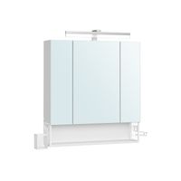 armario de bano con espejo 3 puertas blanco nube  165 x 70 x 75 cm