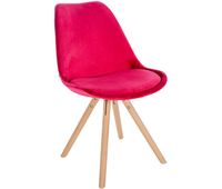 silla de salon sofia tapizada en terciopelo 48x54x81 cm