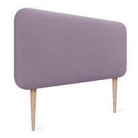 dhome cabecero tapizado liso redondeado polipiel con patas para pared acusticos cabeceros absorbentes cabezal cama dormitorio lila 105cm