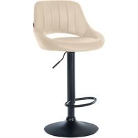 taburete de bar milet en polipiel simil cuero crema 48x47x85 cm clp