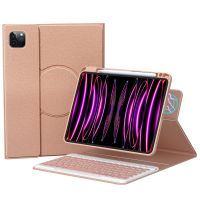 royal bailey hd11 funda con bluetooth teclado para ipad air 112024ipad air 5 1092022ipad air 4 1092020ipad pro 112022202120202018 rosa