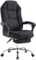 silla de oficina giratoria regulable en tela negro