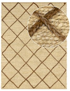 Alfombra de yute Sakira crema 80x150 cm