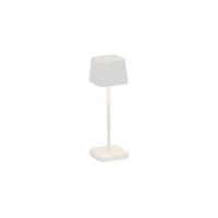 lampara de mesa led recargable y regulable color blanco zafferano ofelia pro micro