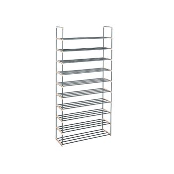 Estante para Zapatos Soporte para Zapatos Alto Metal Entrada, Gris