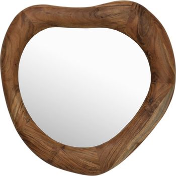 Espejo de vidrio marrón 80 x 78 cm