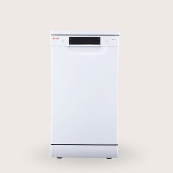 LAVAVAJILLAS EVVO D3 Slim (45 cm), 10 Cubiertos, 8 Programas, Blanco/Inoxidable, Ancho 450 mm