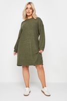 yours vestido caqui de punto suave mujer curvy y tallas grandes yours