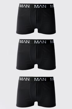 Pack De 3 Bóxers Man Active Resistentes, Negro