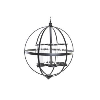 Portavela Metal Cristal 60x60x73 Negro