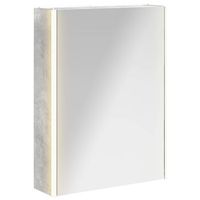 armario con espejo de bano gris concreto 535 x 155 x 70 cm vidaxl