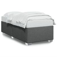 cama individual  cama para adultos  estructura de cama de tela gris oscuro 90x190 cm